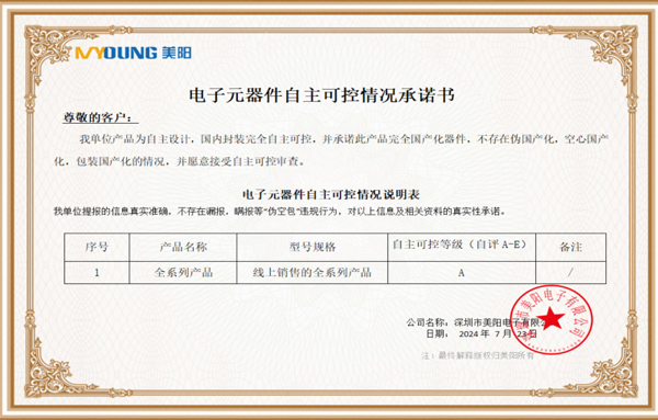 Letter of commitment to independent and controllable localization of electronic components